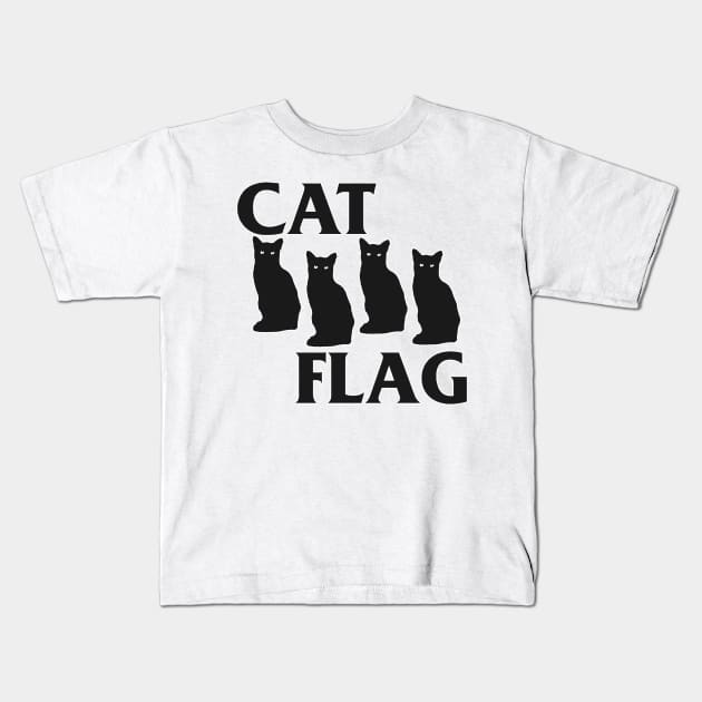 Cat Flag Kids T-Shirt by darklordpug